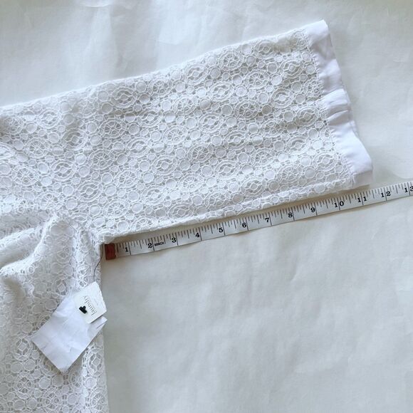 NWT Imperfect Laundry by Shelli Segal Lace Overlay 3/4 Bell Sleeve Dress Size 8 - Picture 12 of 12